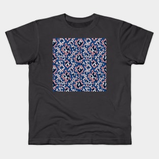 Snakeskin Pattern (Blue and Pink) Kids T-Shirt